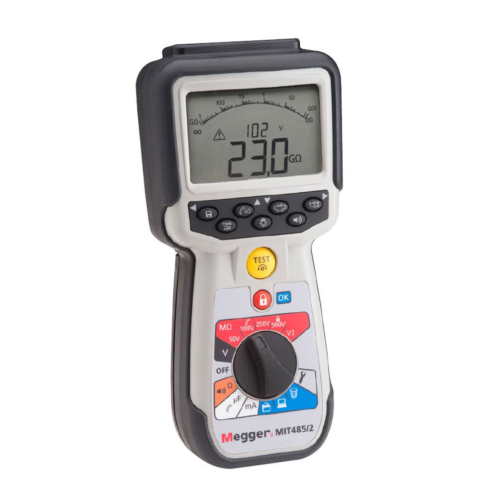 Comprobador de aislamiento Megger MIT485/2, 50 V/100 V/250 V/500 V/1 kV
